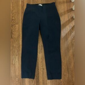 Curvy side zip stretch cotton pants
